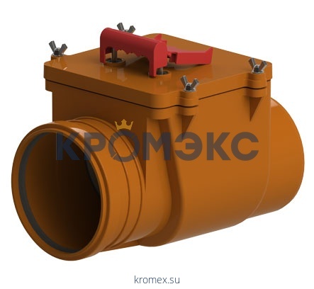 Клапан коричневый PP-H обратный канализационный Дн 160 б/нап в/к Татполимер ТП-85.160