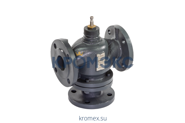 Трехходовой регулирующий клапан VF-3R DN 100 PN 16, Kvs 160 м³/ч, ф/ф, корпус-чугун, Ридан 065Z3363R