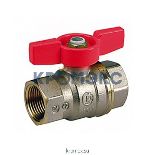 Кран шаровой латунь никель R951 Ду 8 Ру42 ВР полнопроходной бабочка Giacomini R951X021