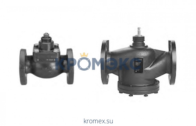 Двухходовой регулирующий клапан VFM-2R DN 20 PN 25, Kvs 6,3 м³/ч, ф/ф, корпус-чугун, Ридан 065B3057R
