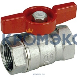 Кран шаровой латунь хром R251D Ду 20 Ру42 ВР бабочка Giacomini R251X004