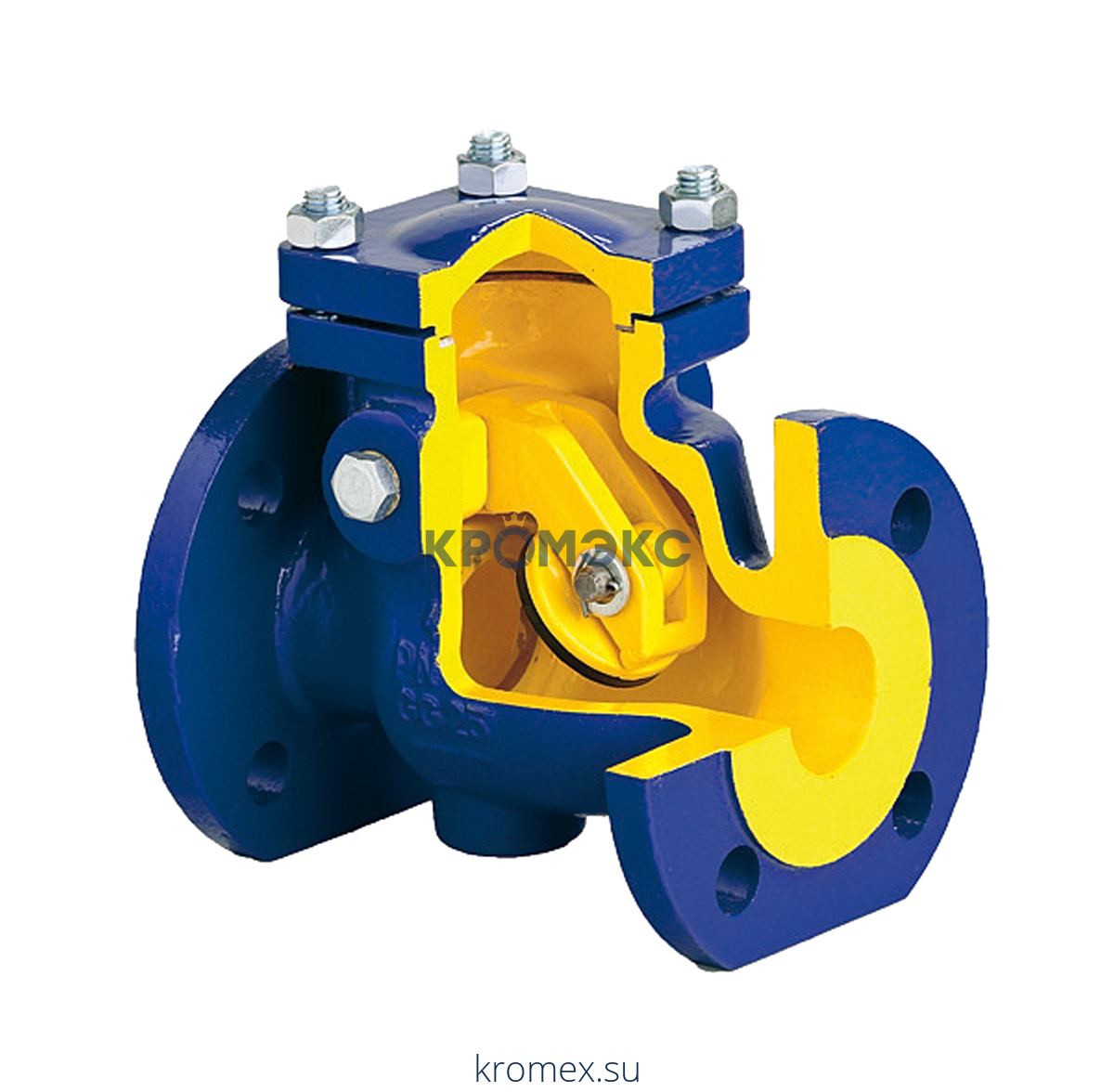 Клапан обратный чугун поворотный V302 Ду 200 Ру16 Тмакс=300 оС фл заслонка нерж ADL HR01C5802