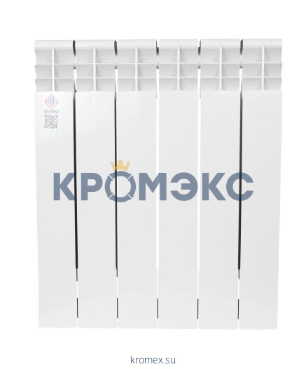 Радиатор биметаллический РБС-500/90 (А01) 6 секций Qну=1050 Вт Сантехпром