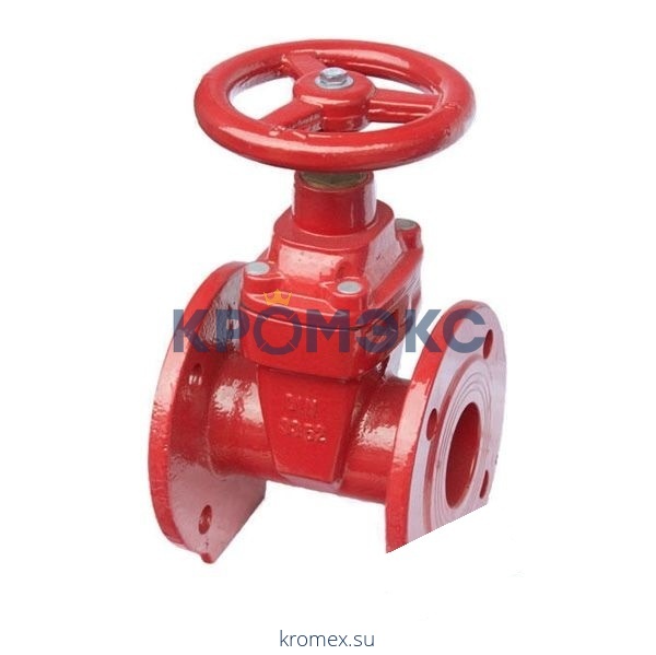 Задвижка чугун VOC4241R аналог МЗВГ обрезиненный клин Ду 40 Ру16 фл красная Tecofi VOC4241R-00EP0040