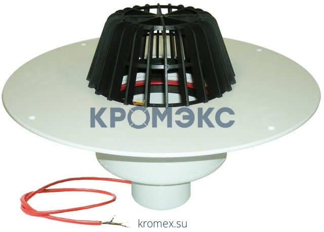 Воронка кровельная PP HL62.1P с вертикальным выпуском Дн 160 с листвоуловителем, электрообогревом, теплоизоляцией HL HL62.1P/5