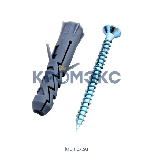 Шуруп крестообразный шлиц D5х65/8х60 с дюбелем