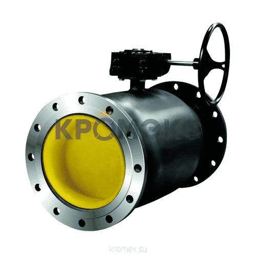 Кран шаровой сталь КШ.Ц.Ф.Р Ду 500 Ру25 фл с редуктором LD КШ.Ц.Ф.Р.500/400.025.Н/П.02