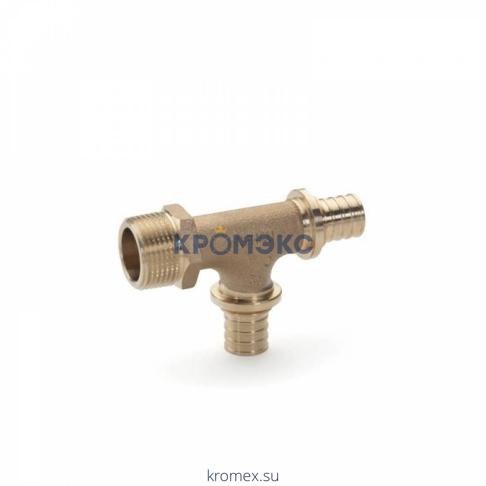 Тройник для PE-X бронза RAUTITAN RX Дн 20х3/4"х20 НР Rehau 13662811001