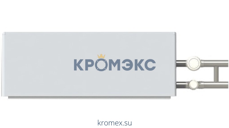 Конвектор настенный концевой "Универсал С" КСК 20 К (А12) (средней глубины) 2.574кВт двухтр с регулирующей арматурой, прямой бок/п резьба лев Сантехпром