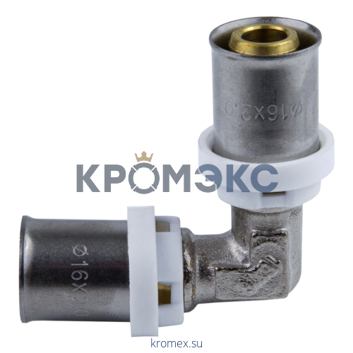 Угольник МП латунь пресс 8005 Дн 32х90гр ГОСТ 32415-2013 Aquasfera 8005-04