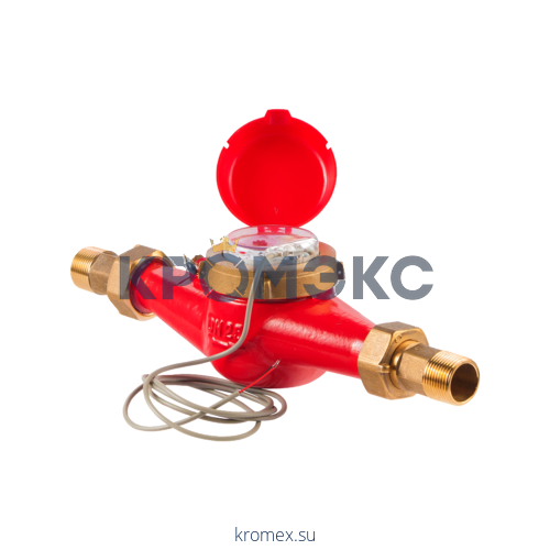 Счётчик г/в и х/в крыльчатый многоструйный ВСКМ 90 ДГ "Атлант" Ду 40 Ру16 120С L=300мм резьба импульсный В/К ПК ПРИБОР 02-40-03