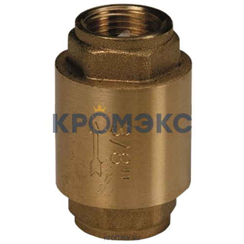 Клапан обратный латунь осевой R60 Ду 20 Ру16 Тмакс=110 оС ВР G3/4" диск нейлон шток пластик Giacomini R60Y004