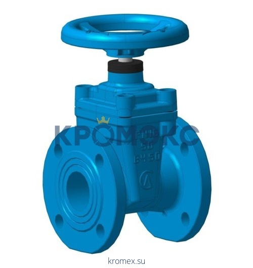 Задвижка чугун 30ч39р обрезиненный клин Ду 50 Ру16 до +115 фл ЛМЗ