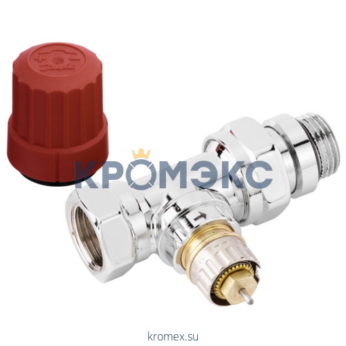 Клапан термостатический RA-NCX для двухтр Ду 15 Ру10 прямой ВР клипс RTR (RA) хром глянцевый Danfoss 013G4248