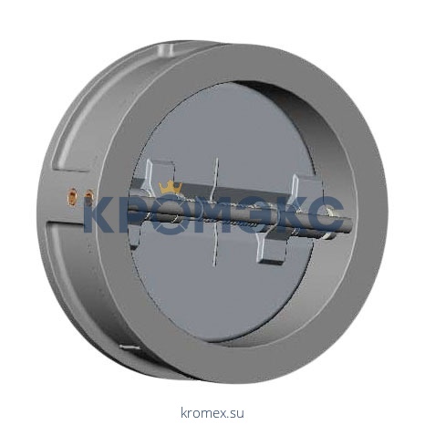 Клапан обратный нерж 2/створ CB6450 Ду 150 Ру25 Тмакс=200 оС межфл створки нерж Tecofi CB6450-0150