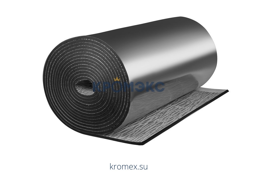Рулон вспененный каучук ST AD 6/1,0-30 Тмакс=85°C черный самоклеящийся с покрытием AL CLAD K-flex 80306210103CL