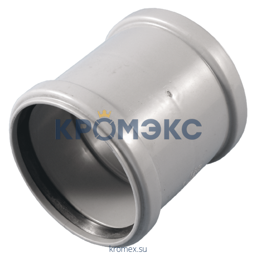 Муфта PP-H двухраструбная серая HT HTMM Дн 75 б/нап в/к Ostendorf 113510