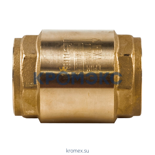Клапан обратный латунь осевой NRV EF Ду 32 Ру18 Тмакс=110 оС ВР G1 1/4" диск пластик шток пластик Danfoss 065B8227