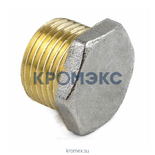 Заглушка латунь никель Ду 50 (2") НР 9017 ГОСТ 32585-2013 Aquasfera 9017-06