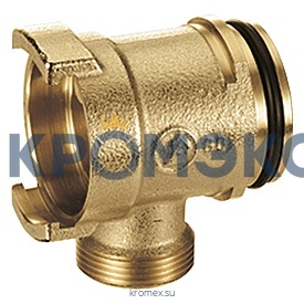 Элемент коллектора модульный латунь R580M DN 32 на 1 вых НР под адаптер с седлом 18мм Giacomini R580MY006