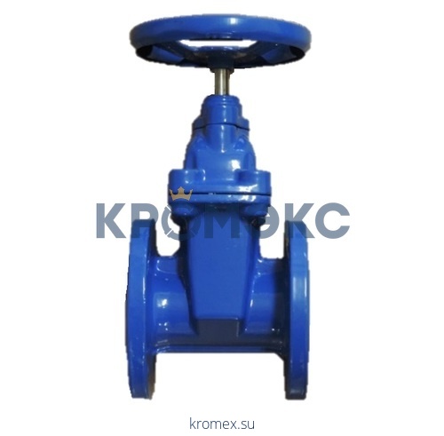 Задвижка чугун аналог МЗВ обрезиненный клин c гайкой Ду 80 Ру10/16 фл