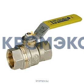 Кран шаровой латунь никель газ R730G Ду 50 ВР полнопроходной рычаг Giacomini R730GAX008