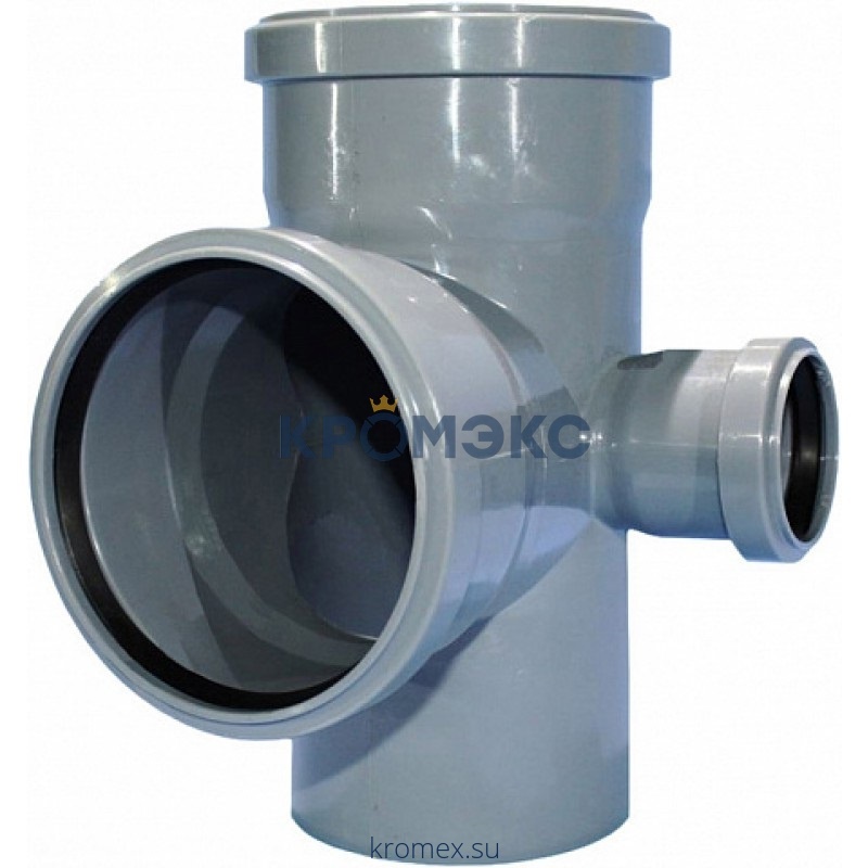 Крестовина PP-H 2-плоскостная правая серая HT HTEDR Дн 110х110х50х87гр б/нап в/к Ostendorf 115960