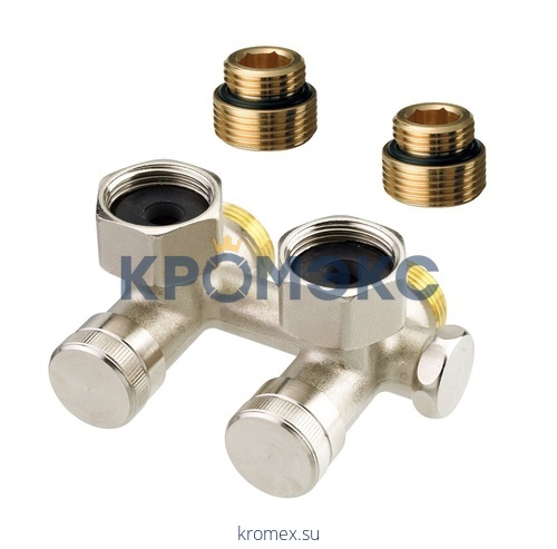 Узел нижнего подключения RLV-K Ду 15 Ру10 1/2"x3/4"ЕК угловой Danfoss 003L0282