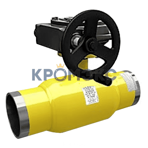 Кран шаровой сталь газ КШ.Ц.П.Р Ду 150 Ру25 п/привар с редуктором LD КШ.Ц.П.Р.GAS.150/125.025.Н/П.02