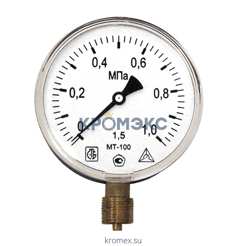 Манометр МТ-100 радиальный Дк100мм 0-1,6 МПа G1/2" Багория