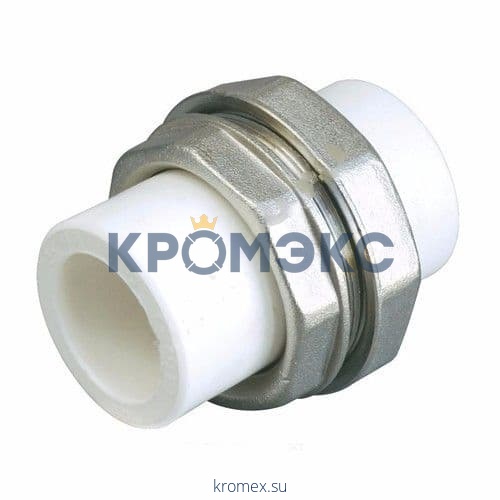 Муфта PP-R разъемная белая наруж пайка Дн 20 RTP (РосТурПласт) 10729