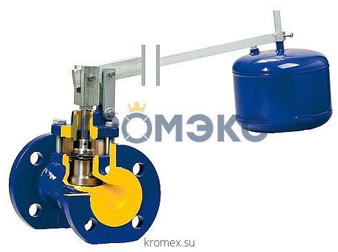 Клапан поплавковый прямой чугун 274 Ду 100 Ру16 фл полнопроходной поплавок Zetkama 274A100B16