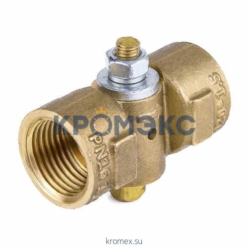 Кран для манометра 3-ходовой латунь 1062 (11б18бк) Ду 15 Ру16 ВР G1/2"-М20х1,5 без рукоятки без фланца Aquasfera 1062-01