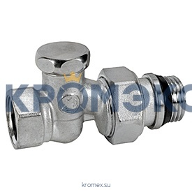 Клапан запорный для радиатора R17TG Ду 15 Ру16 ВР прямой штуцер с герметичной прокладкой Giacomini R17X033