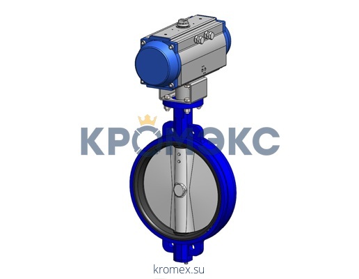 Затвор дисковый поворотный чугун VPE4409-N03 Ду 600 Ру10 межфл с пн/приводом диск нерж манжета EPDM уплотнение силикон Tecofi VPE4409-N03SI0600