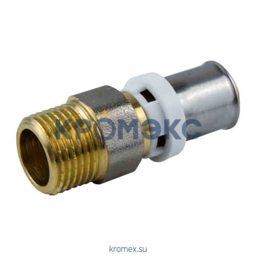 Муфта МП латунь никель пресс 8001 Дн 32х1 1/4" НР ГОСТ 32415-2013 Aquasfera 8001-08