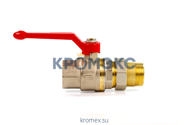 Шаровой сливной кран BVR-CR DN15 PN10, Т= 90 °С, наружная резьба, с патрубком для присоединения шланга, латунь, Ридан 065B8200R