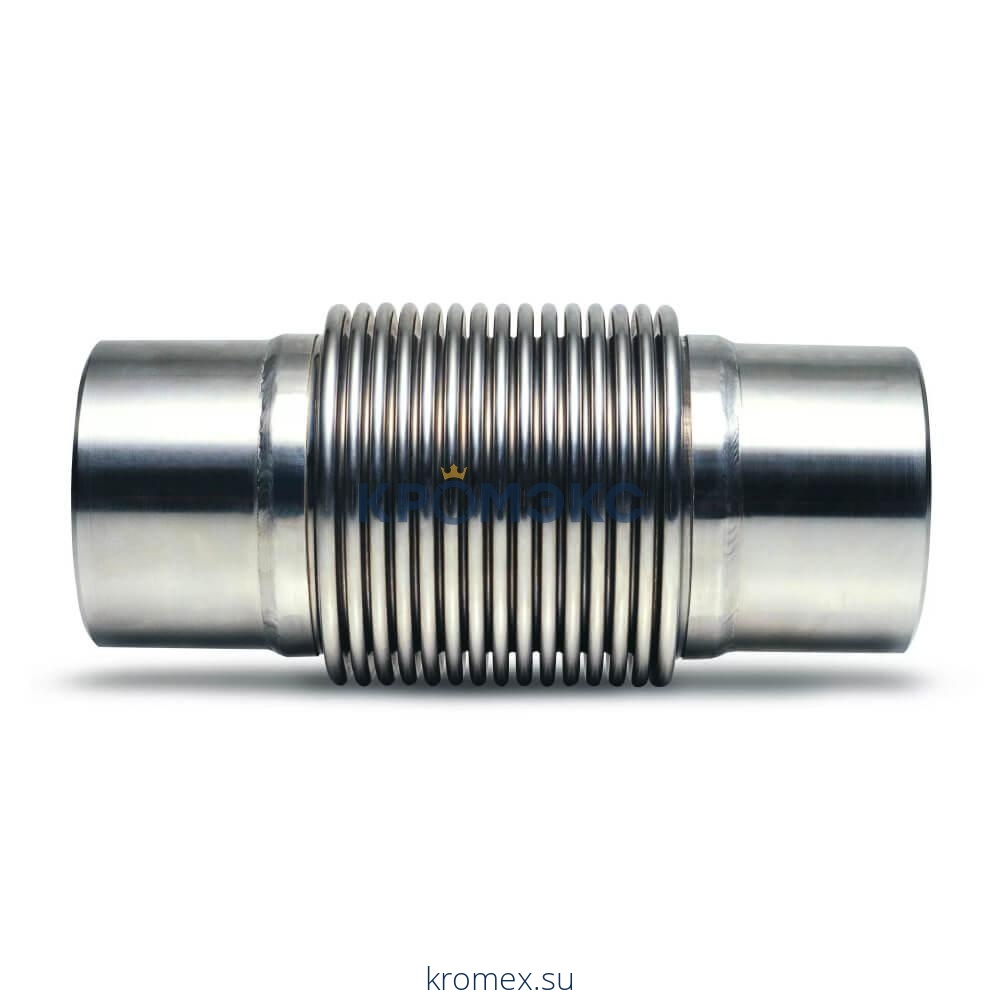 Компенсатор сильфонный осевой б/кожуха с гильзой сталь нерж HYDRA Ду 80 Ру16 под приварку патрубки сталь L=324мм Danfoss 193B4041 сжатие/растяжение 32/32