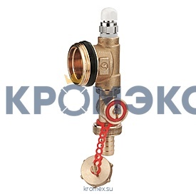 Элемент концевой латунь R554C 1" НР в/к воздухоотводчик+кран сливной для коллектора Giacomini R554CY005