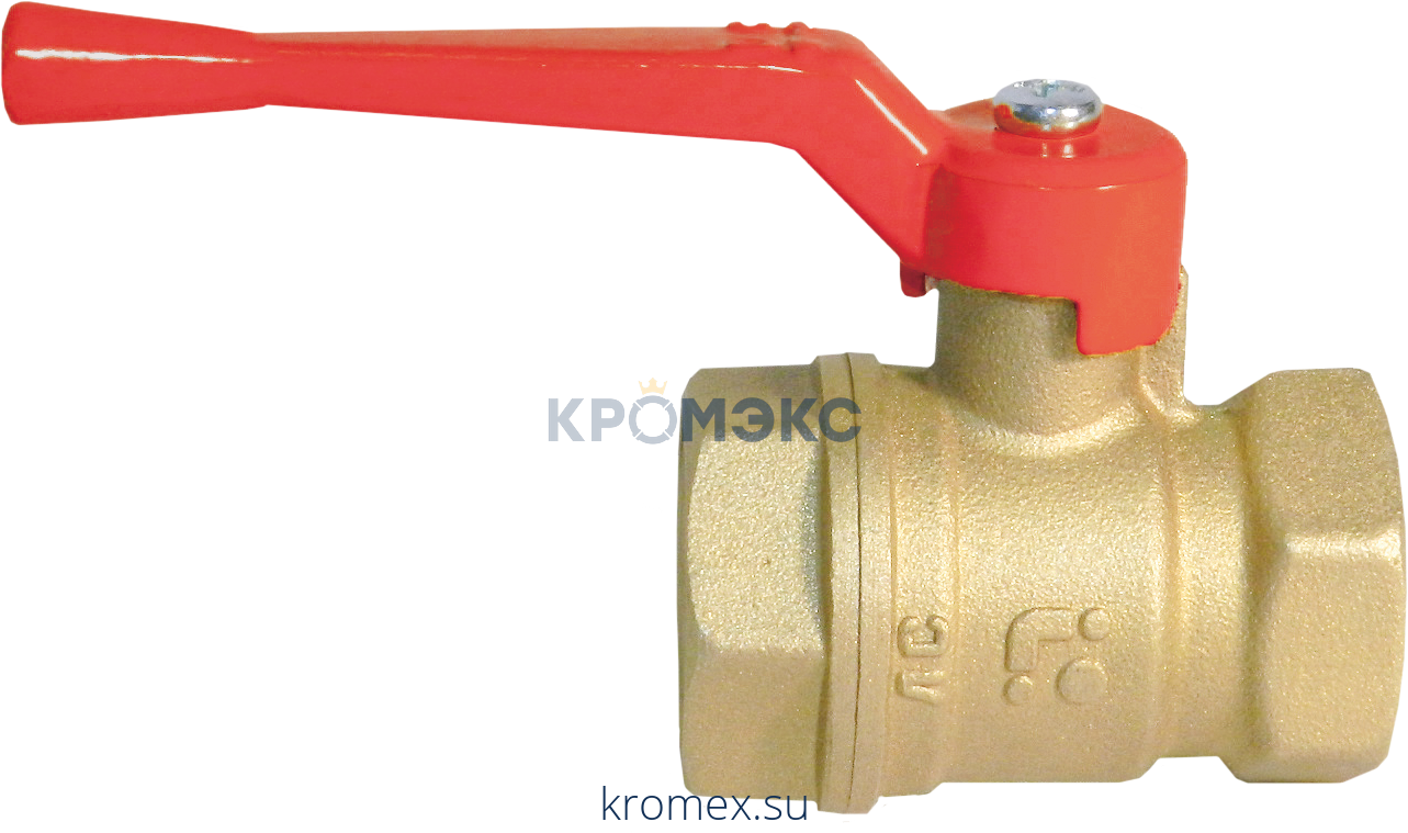 Кран шаровой латунь 11б27п1 А30 Ду 50 Ру25 ВР полнопроходной рычаг БАЗ БАЗ.А30.0.50