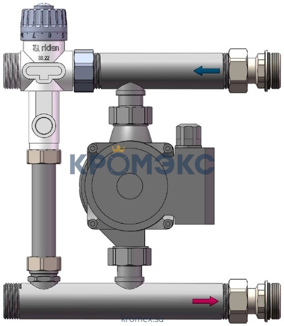 FHM-CR Смесительный узел без насоса Ридан 088U0090R