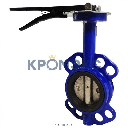 Затвор дисковый поворотный чугун Ду 250 Ру10/16 межфл с рукояткой Китай