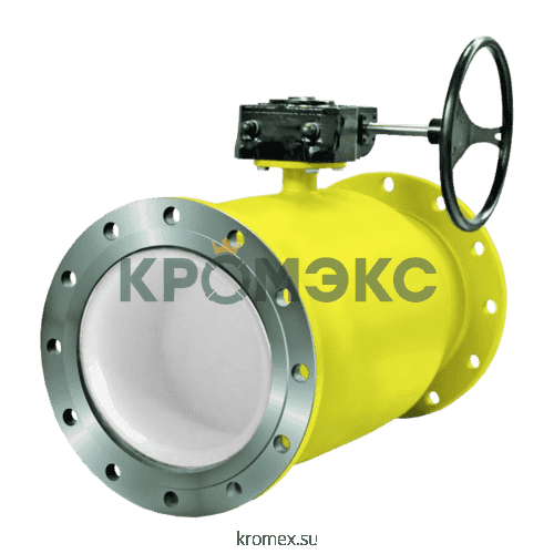 Кран шаровой сталь газ КШ.Ц.П.Р Ду 300 Ру16 п/привар с редуктором LD КШ.Ц.П.Р.GAS.300/250.016.Н/П.02