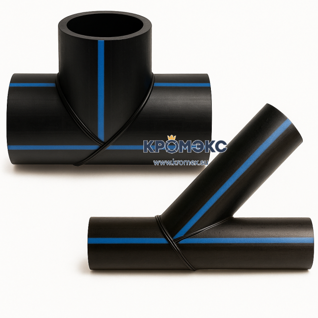 Тройник ПЭ100 (ПНД) сварной Дн355 мм SDR13,6 45гр