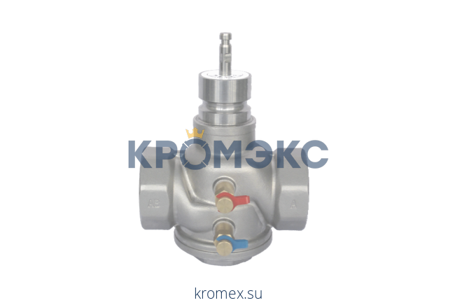 Комбинированный балансировочный клапан-ограничитель расхода AQT-R DN50 PN25, диапазон настройки=3000-10000 л/ч, Tmax 110 °С, с внутренней резьбой, с измерительными ниппелями, с изменяемой настройкой, нерж. сталь, Ридан 003Z1971R