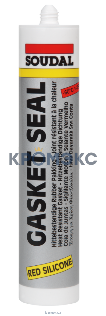 Герметик силиконовый высокотемпературный GASKET SEAL картридж 310мл красный Soudal 104240