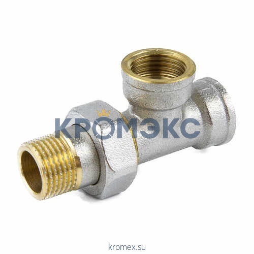 Тройник латунь никель Ду 15 (1/2") НР/НР/НР 9010 ГОСТ 32585-2013 Aquasfera 9010-01