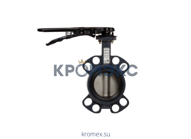 Затвор дисковой с рукояткой ЗДМ DN 100 PN 16, Т= - 15°C до 120 °С, межфл, EPDM, корпус-чугун, диск-чугун, Ридан 082X4404R