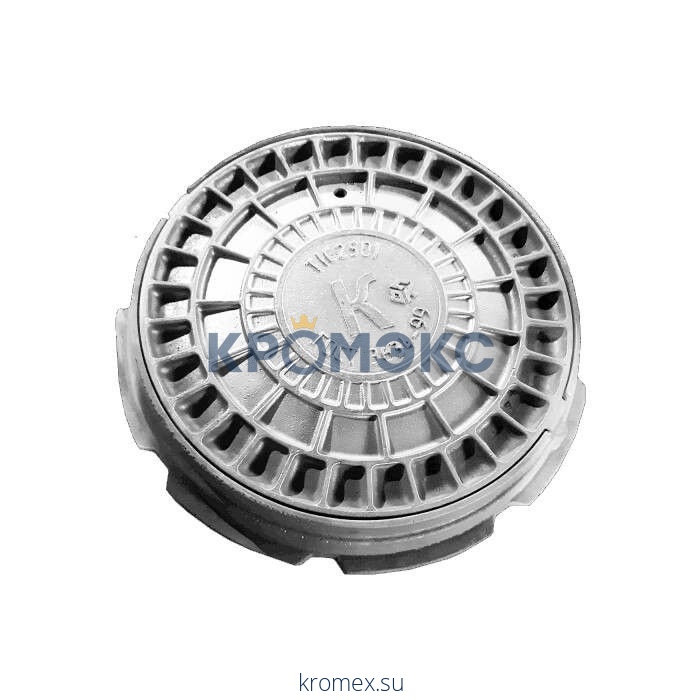 Люк чугун (В) водопроводный Т (тяжелый) круглый (С250) m=90кг ГОСТ 3634-99 ДПК