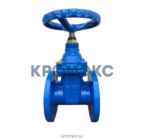 Задвижка чугун 30ч39р аналог МЗВ обрезиненный клин Ду 80 Ру16 до +120 фл гайк чёрн/штур Китай